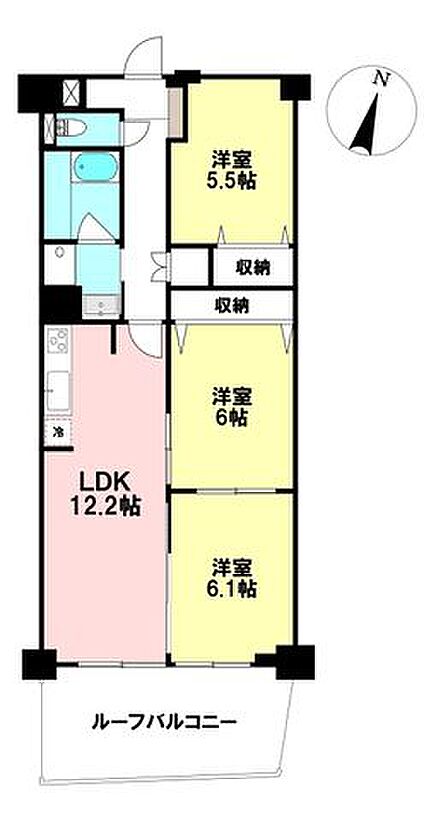 3LDK 間取り