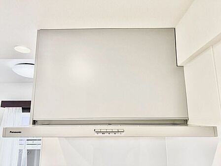 フラットでお手入れしやすいレンジフード