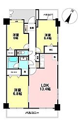 柏木一丁目シティハウス 3SDKの間取図画像