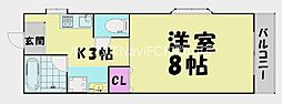 リーゼンラート三葛 1Kの間取図画像