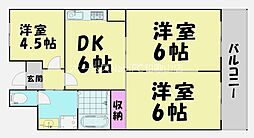 エクセル21 3DKの間取図画像