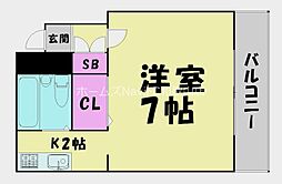 シティハイツスミ 1Kの間取図画像