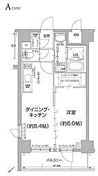 エスリード京都吉祥院 1DKの間取図画像