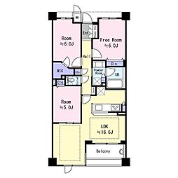 エスリード太秦レジデンス 2SLDKの間取図画像