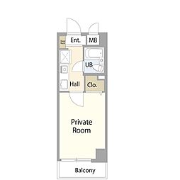 エスリード北梅田 ワンルームの間取図画像