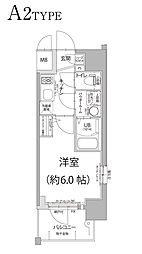 エスリード大阪ドームシティ 1Kの間取図画像