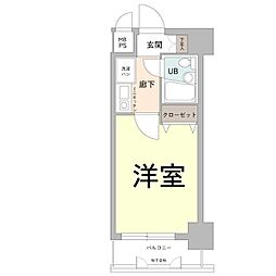 エスリード森ノ宮第2 1Kの間取図画像