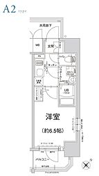 ESLEADAWAZAPRIMECOAT 1Kの間取図画像