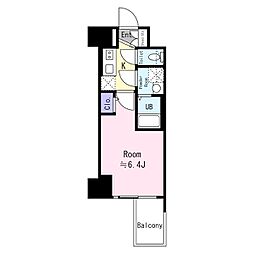 エスリード神戸三宮ヒルズ 1Kの間取図画像