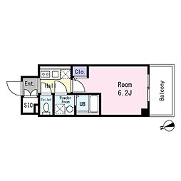 エスリード大阪NEXUS 1Kの間取図画像