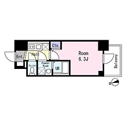 エスリード大阪NEXUS 1Kの間取図画像