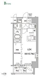 エスリード新大阪ザマーク 1LDKの間取図画像