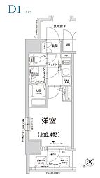 ESLEADAWAZAPRIMECOAT 1Kの間取図画像
