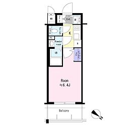 エスリード大阪セレスティア 1Kの間取図画像