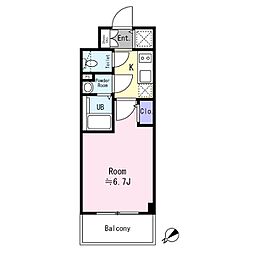 大阪市東淀川区東淡路4丁目マンション 1Kの間取図画像