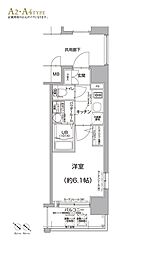 エスリード神戸兵庫駅マリーナスクエア 1Kの間取図画像