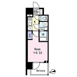 エスリード ザ・フォルテス大阪 1Kの間取図画像