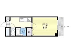 プリヴェ1号館 1Kの間取図画像