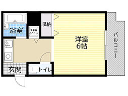 片町コート 1Kの間取図画像