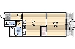 ファインハイム 1DKの間取図画像