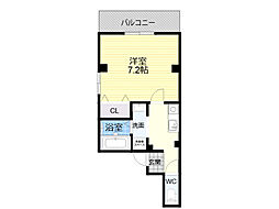 シャルル中宮 1Kの間取図画像