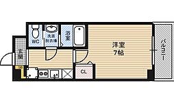 グランカーサ都島 1Kの間取図画像