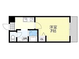 パーラム関目 1Kの間取図画像