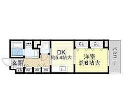 パインヴィレッジ 1DKの間取図画像