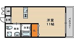 シャトーアスティナ京橋アルト 1Kの間取図画像