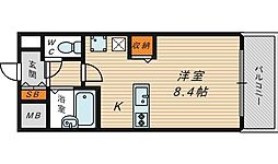 ルクレール今福 ワンルームの間取図画像
