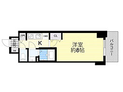 ソルテラス都島本通 1Kの間取図画像