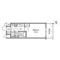 アドバンス北大阪フィーノ 1Kの間取図画像