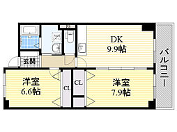 ロリオン 2DKの間取図画像