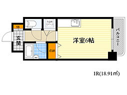 ウエストポイント ワンルームの間取図画像