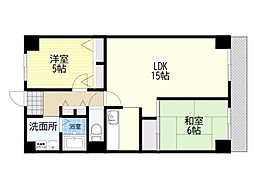 ネオコーポ鶴見緑地 2LDKの間取図画像