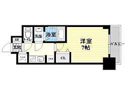 S-レジデンス都島 1Kの間取図画像