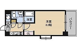 ディナスティ都島北通 1Kの間取図画像