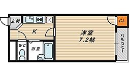 ライフステージ桜宮 1Kの間取図画像