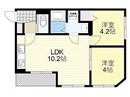 ズーノルーム都島本通 2LDKの間取図画像