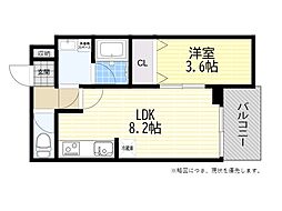 SOLASIA LUFRA放出 1LDKの間取図画像