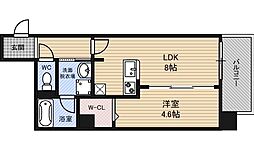 プラチナコート 1LDKの間取図画像