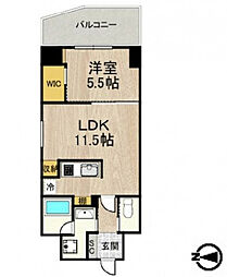 ONEOONE内代 1LDKの間取図画像