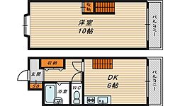 シティガーデン鶴見 1DKの間取図画像