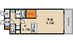 ウッディーハウスウエコー 1Kの間取図画像