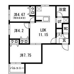 エス.フィールド奏 3LDKの間取図画像