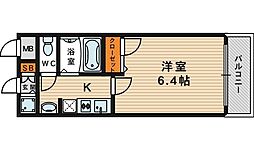プレサンス城北公園アクアージュ ワンルームの間取図画像