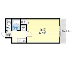 ソレイユ 1Kの間取図画像