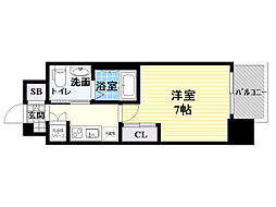 ファーストフィオーレ京橋パークフロント 1Kの間取図画像