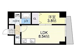 NINERESIDENCE 1LDKの間取図画像