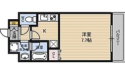 プレジオ都島 1Kの間取図画像